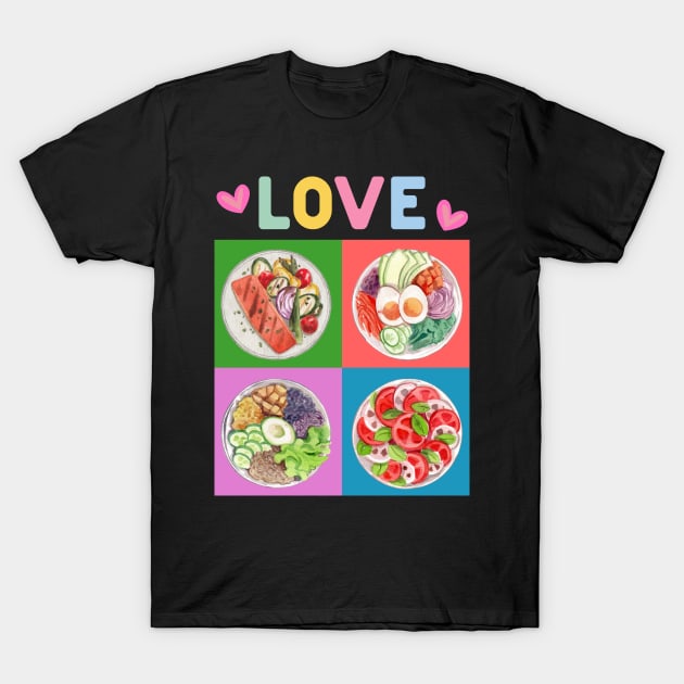 Healthy Snacks Are My Love Language T-Shirt by YaoDesigns